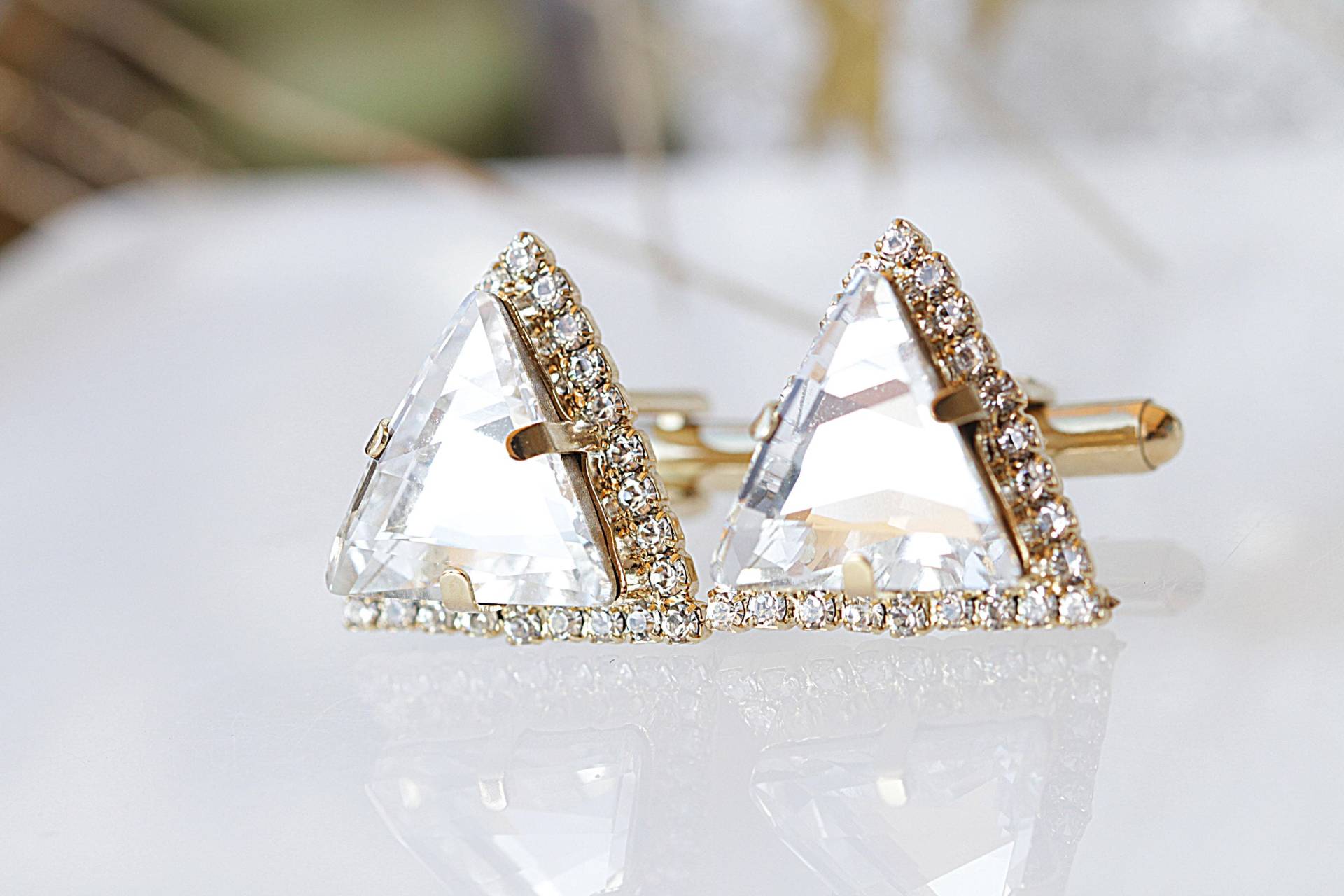 Manschettenknöpfe Des Bräutigams Crystal Rhinestone, Vater Der Braut von rebekajewelry