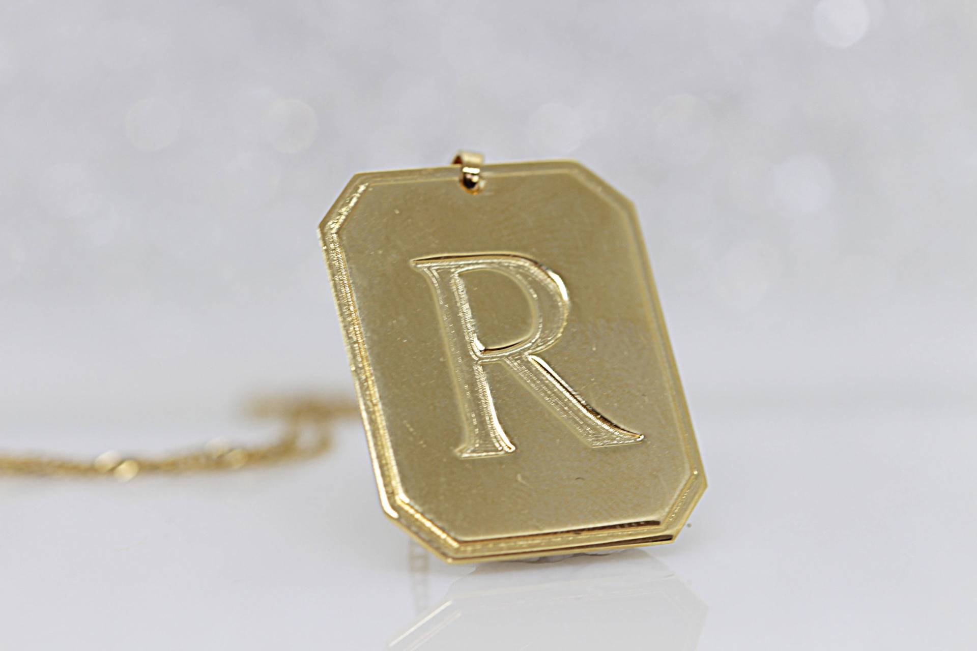 Gold Filled Initial Halskette Personalisierter Buchstabe Anhänger von rebekajewelry