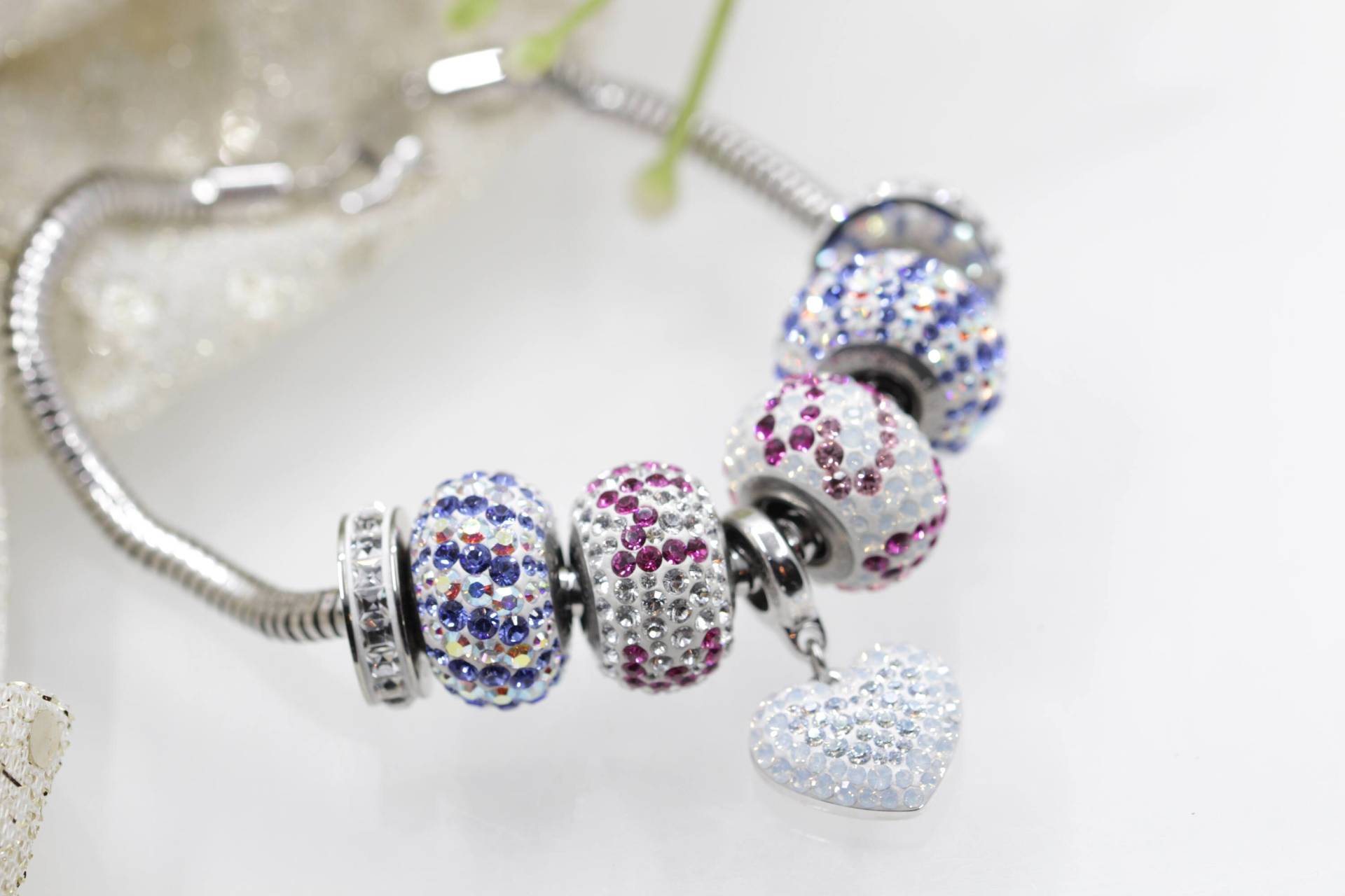 Brustkrebs-Armband, Ich Bin Ein Überlebender, Perlenkristallarmband, Herzförmiges Armband, November Rosa Band, Armreif, Krebsbewusstsein von rebekajewelry