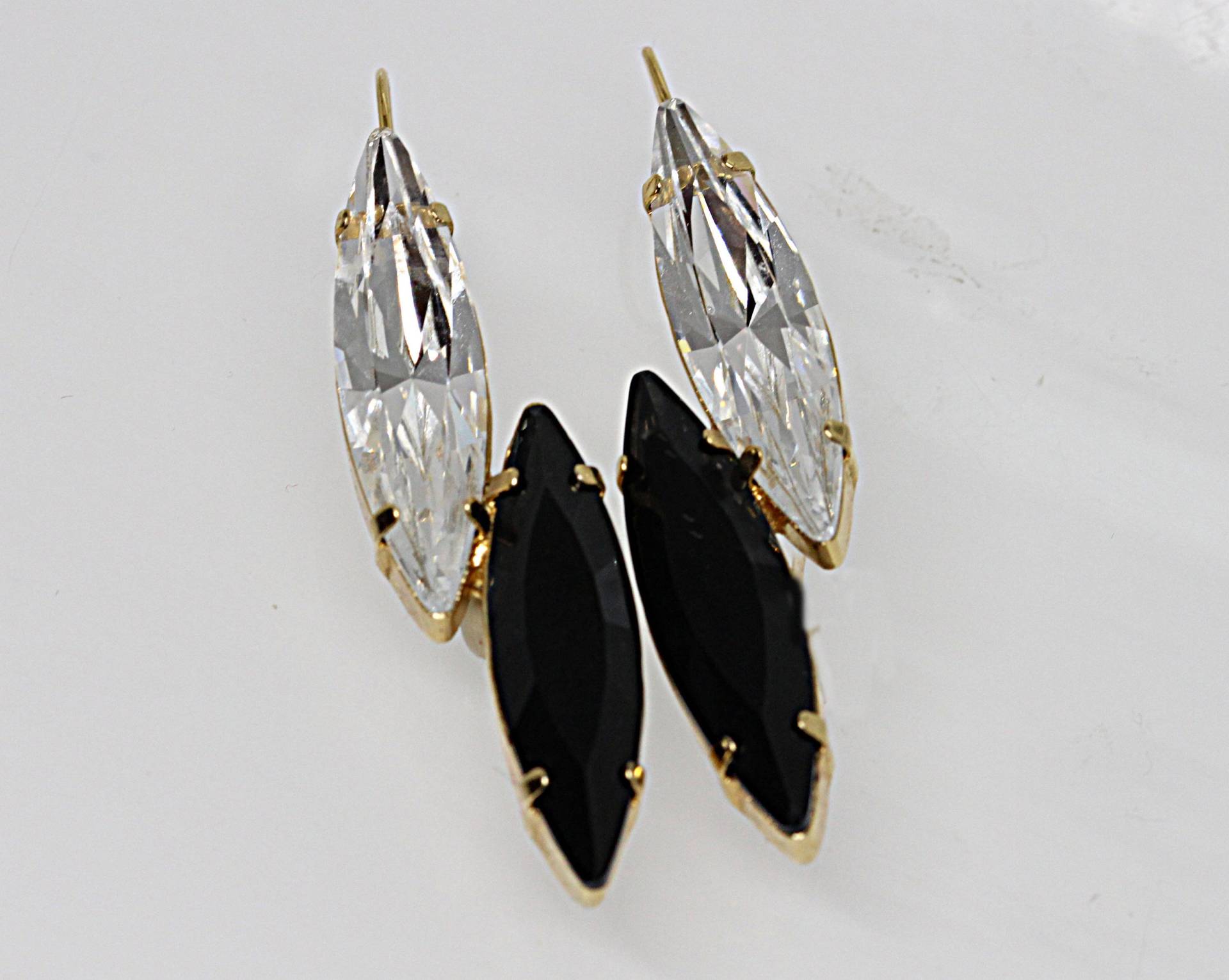 Cocktail Schwarze Ohrringe, Abschlussball Statement Klare Abend Vintage Schmuck, Mutter Des Bräutigams Braut von rebekajewelry