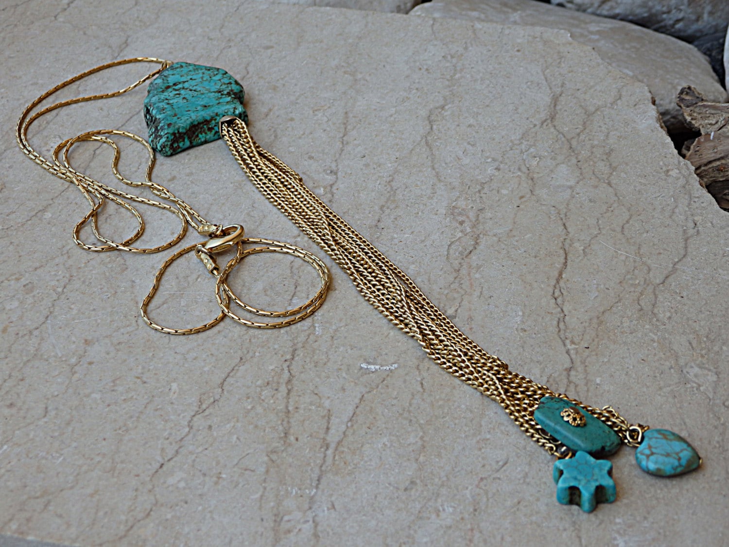 Echte Türkis Quaste Halskette Boho Rohedelstein Halskette Für Sie Mit Franse Echte Türkis Quaste Halskette Boho Rohedelstein Halskette Für Sie Mit Franse von rebekajewelry