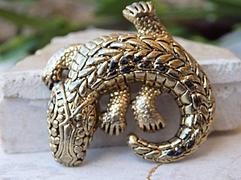 Eidechsen Brosche, Kleidung Messing Tier Broschen, Tropisch Urlaub Geschenk, Nachlass Schmuck, Reptilien Brosche Eidechsen Brosche, Kleidung Messing Tier Broschen, Tropisch Urlaub Geschenk, Nachlass Schmuck, Reptilien Brosche von rebekajewelry