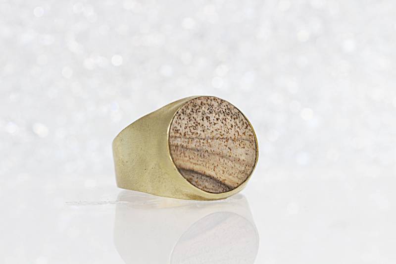 Bilder Jaspis Siegelring Gold Filled Edelstein Ring Bilder Jaspis Siegelring Gold Filled Edelstein Ring von rebekajewelry