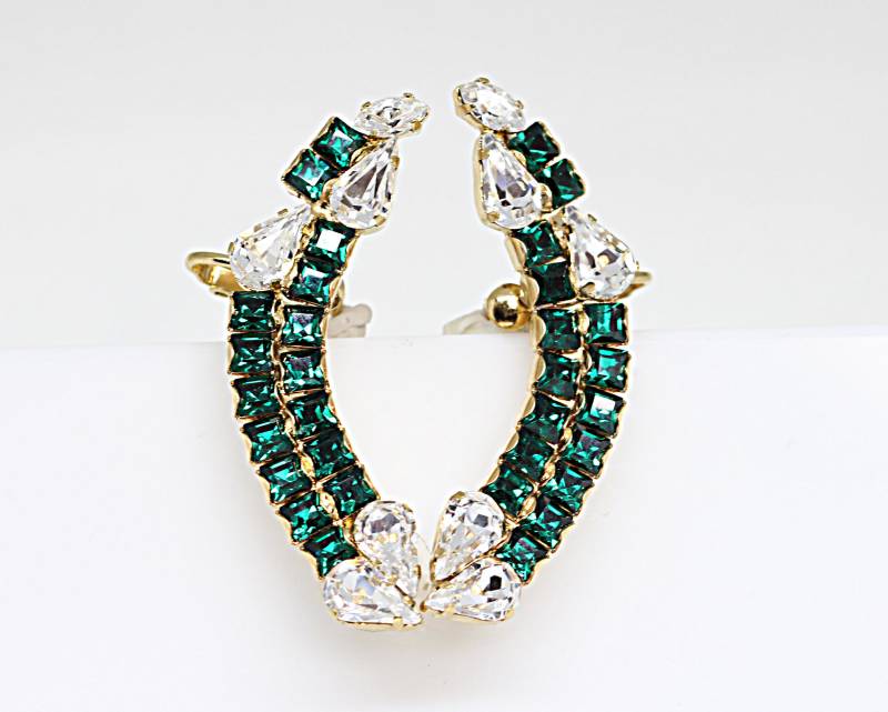 Ohr Kletterer Ohrringe, Krabbel Manschette Ohrringe, Grüne Trending Ohrringe, Smaragd Ohrringe. Statement Ohrringe Ohr Kletterer Ohrringe, Krabbel Manschette Ohrringe, Grüne Trending Ohrringe, Smaragd Ohrringe. Statement Ohrringe von rebekajewelry