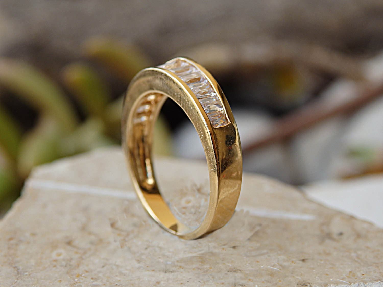 Pave Ring, Halbe Eternity Bandring, Klarer Zirkonia Frauen Verlobungsring, Cz Minimal Goldring, Weißer Zirkonring Für Sie Pave Ring, Halbe Eternity Bandring, Klarer Zirkonia Frauen Verlobungsring, Cz Minimal Goldring, Weißer Zirkonring Für Sie von rebekajewelry