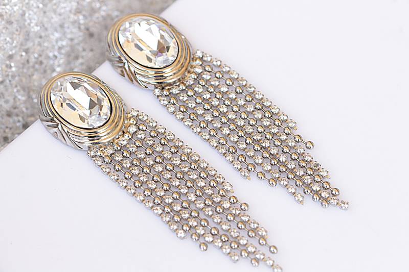 Kristall Quasten Ohrringe Versilberte Art Deco Kronleuchter Ohrringe Kristall Quasten Ohrringe Versilberte Art Deco Kronleuchter Ohrringe von rebekajewelry