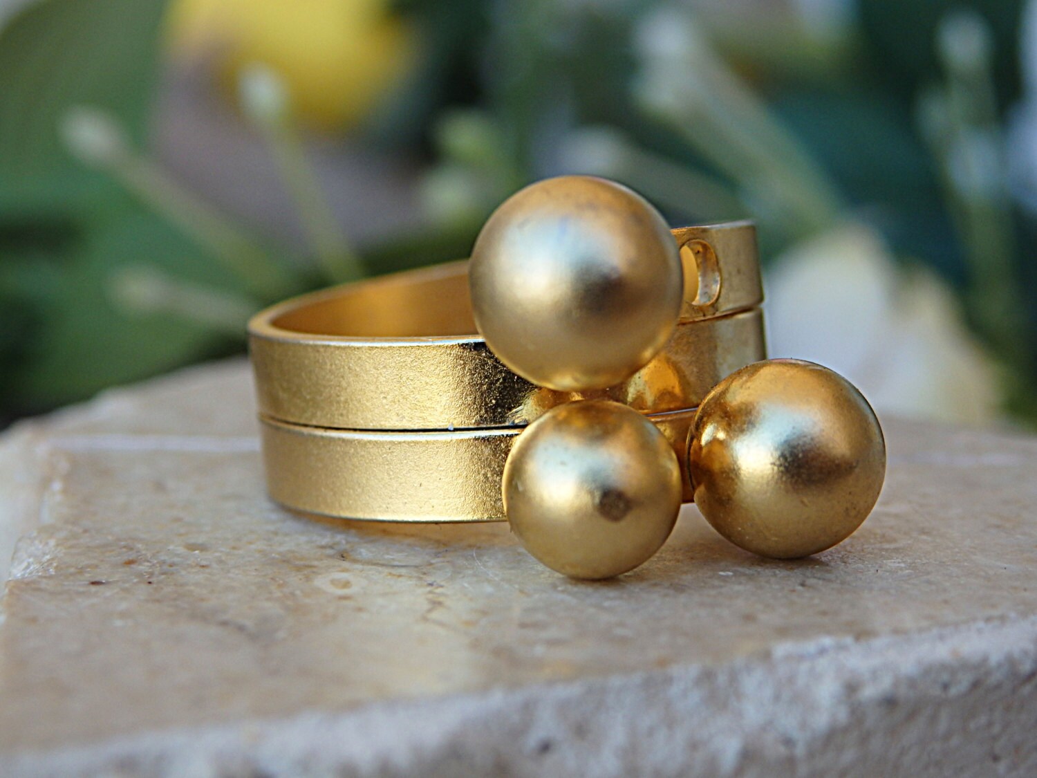 24K Vergoldeter Spiralring Überbrückungs-Daumenring von rebekajewelry