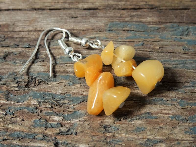 Topas Perlenohrringe November Geburtsstein, Versilberte Haken von reccabella