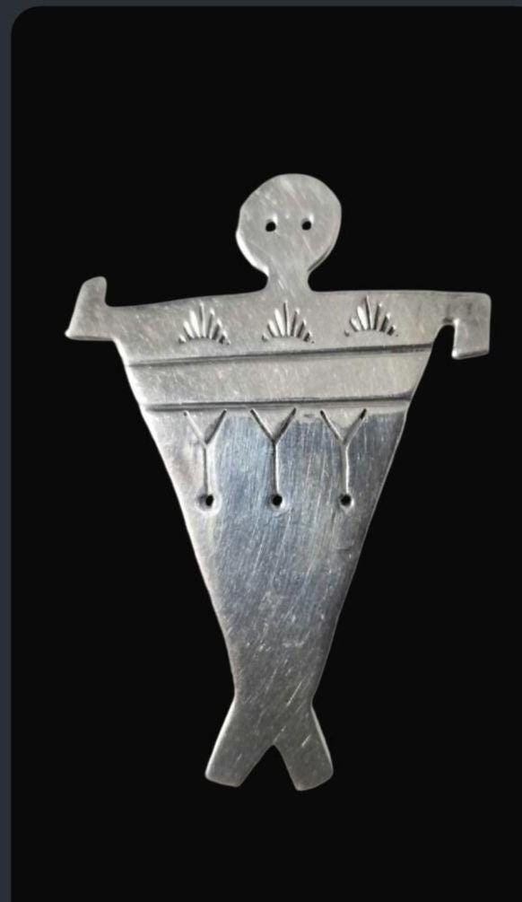 1970Er Jahre Southwest Sterling Silber Figur Anhänger Brosche Vintage von recollectbykatherine