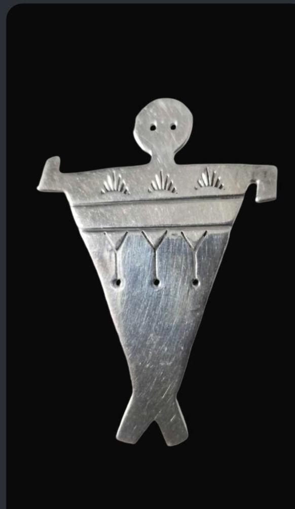 1970Er Jahre Southwest Sterling Silber Figur Anhänger Brosche Vintage von recollectbykatherine