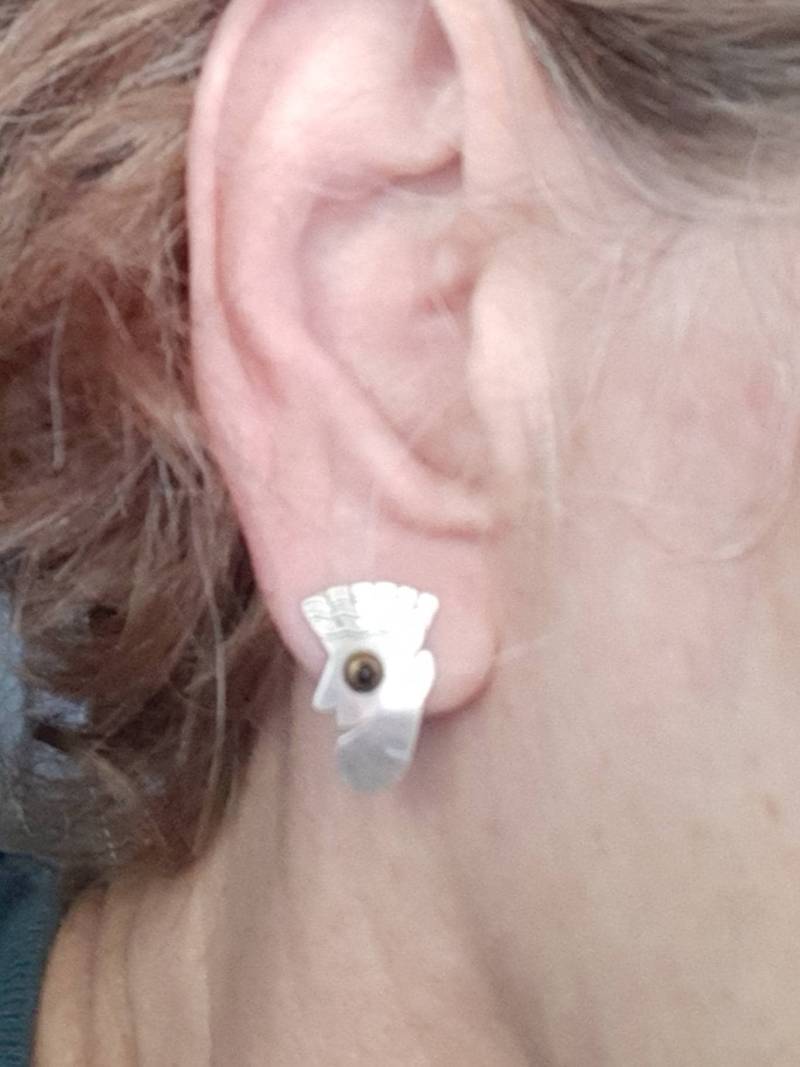 Boho Schmuck Nachlass Vintage Sterling Silber Single Post Ohrring Versand Am Selben Tag von recollectbykatherine