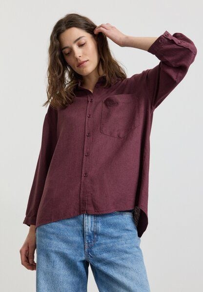 Damen Bluse aus Leinen und LENZING ECOVERO Viskose Mix - CYPRESS - recolution von recolution
