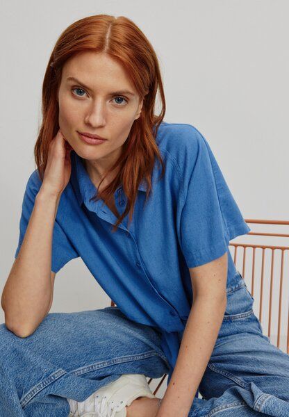 Damen Bluse aus Lenzing ECOVERO Leinen Mix - OCRA - recolution von recolution