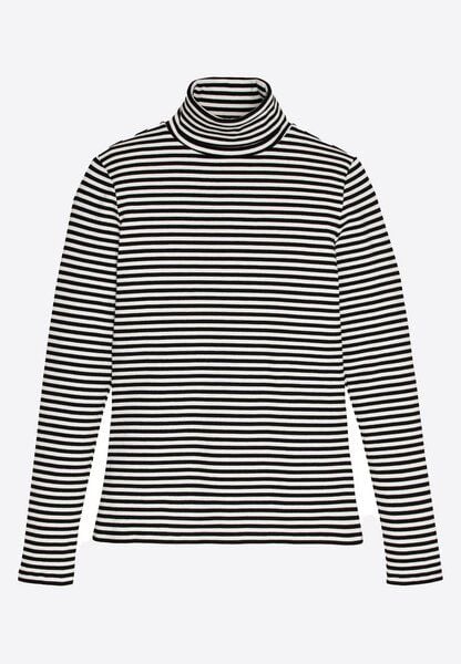 Damen Rib Longsleeve aus Bio-Baumwoll Mix - LIATRIS STRIPES - recolution von recolution