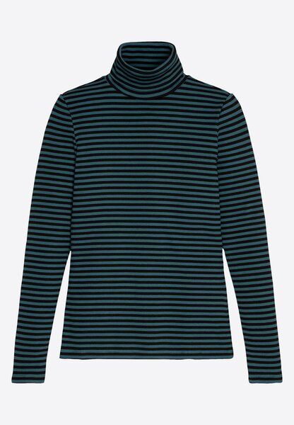 Damen Rib Longsleeve aus Bio-Baumwoll Mix - LIATRIS STRIPES - recolution von recolution