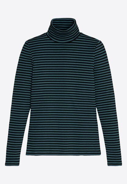 Damen Rib Longsleeve aus Bio-Baumwoll Mix - LIATRIS STRIPES - recolution von recolution