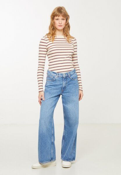 Damen Rib Longsleeve aus Bio-Baumwoll Mix - LOVAGE STRIPES - recolution von recolution
