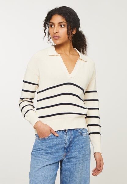 Damen Strickpullover aus Baumwolle (Bio) | CANNA STRIPES recolution von recolution