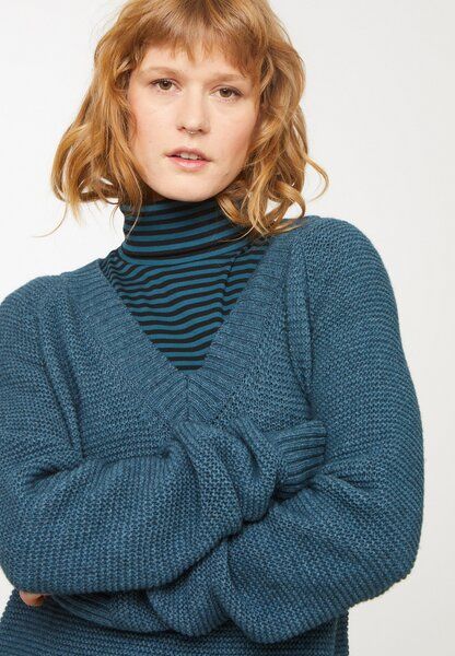 Damen Strickpullover aus aus Bio-Woll & Bio-Baumwolle Mix - BORAGE - recolution von recolution