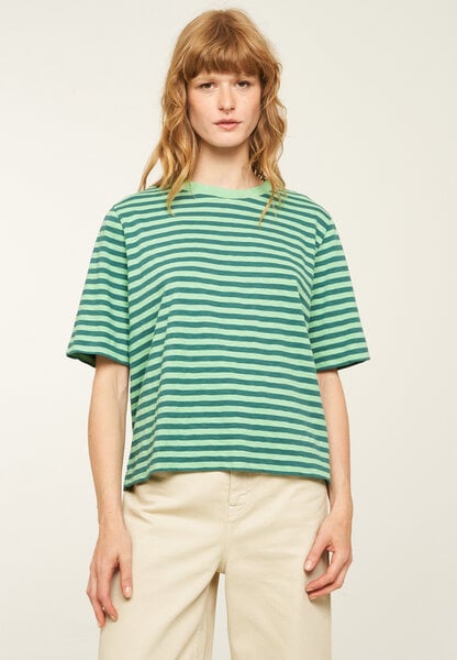 Damen T-Shirt aus weicher Baumwolle (Bio) | AZOLLA STRIPES recolution von recolution