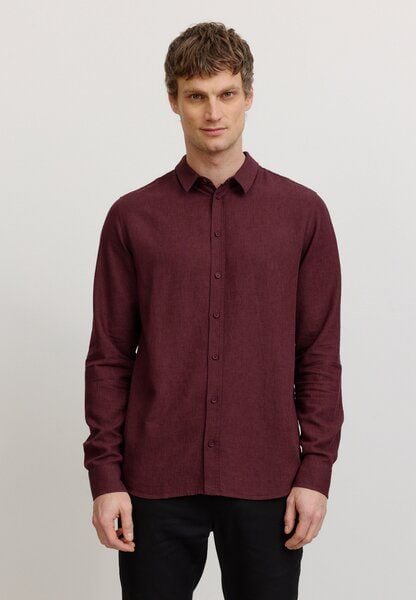 Herren Hemd aus Leinen und LENZING ECOVERO Viskose Mix - NUTMEG - recolution von recolution