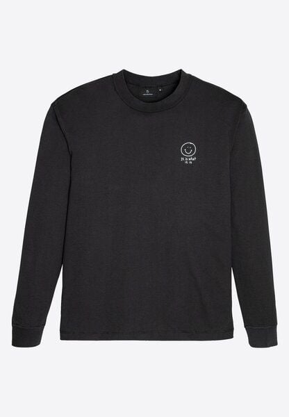 Herren Longsleeve aus Bio-Baumwolle - PAPAYA SMILEY - recolution von recolution