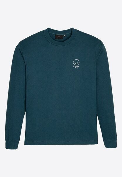 Herren Longsleeve aus Bio-Baumwolle - PAPAYA SMILEY - recolution von recolution