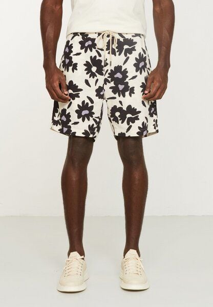 Herren Shorts aus Ecovero Leinen Mix - CURRY BLOOM - recolution von recolution