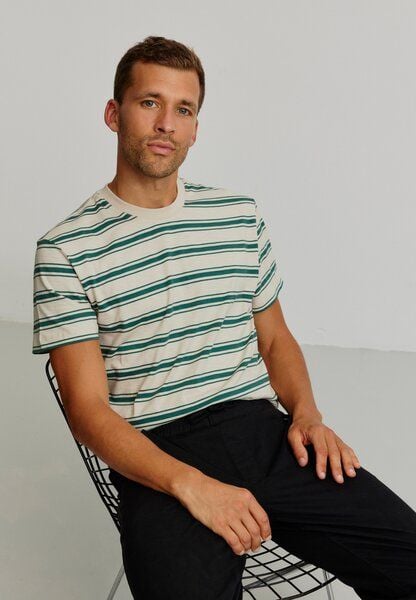 Herren Streifen T-Shirt aus Bio-Baumwolle - CASSAVA STRIPES - recolution von recolution