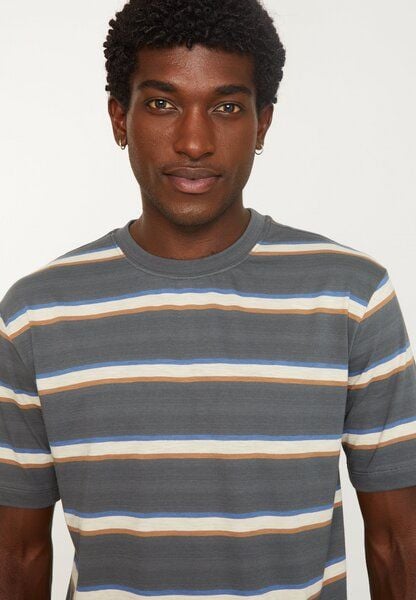 Herren Streifen T-Shirt aus Bio-Baumwolle - EPAZOTE STRIPES - recolution von recolution