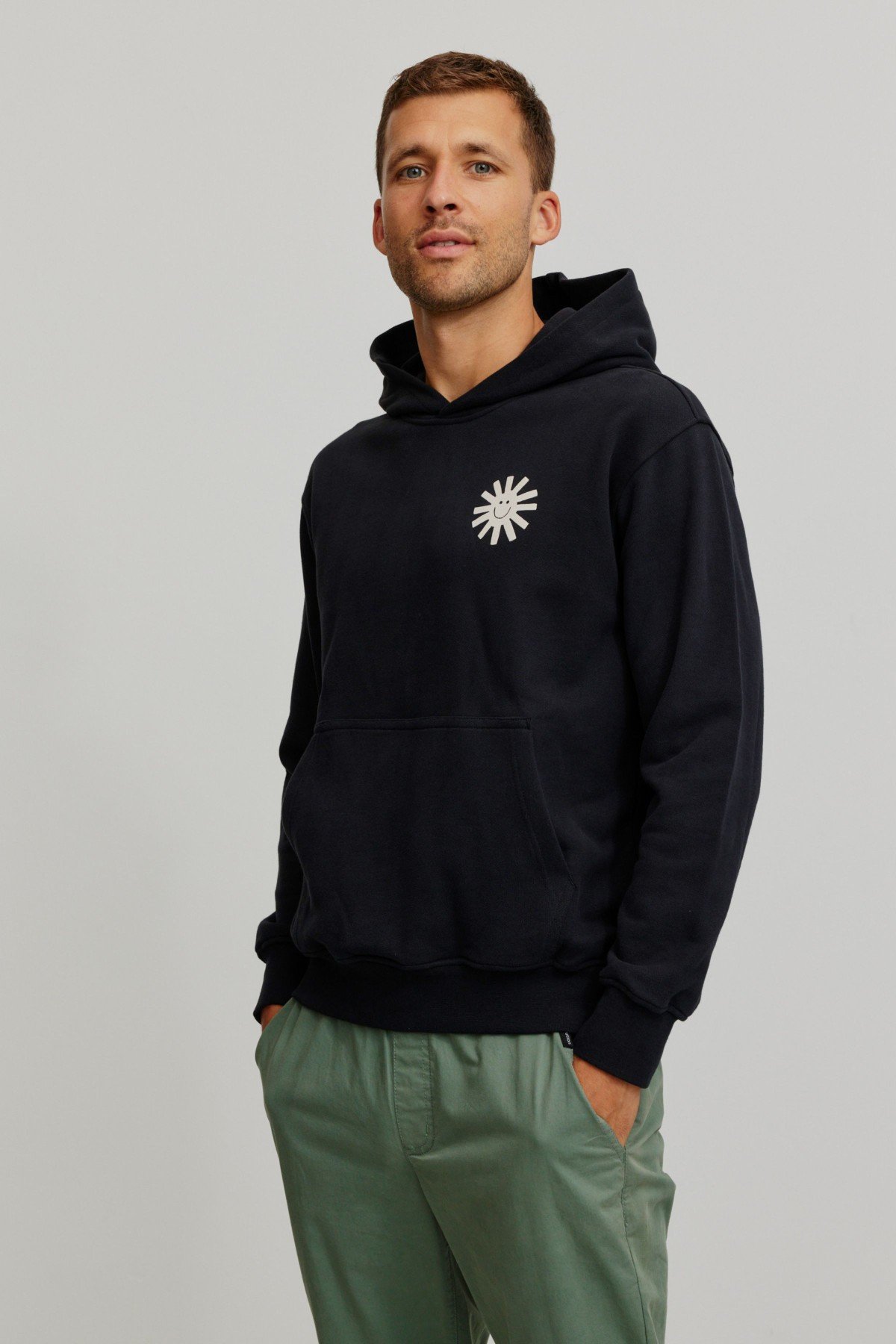 Hoodie Olive Sun Smile von recolution