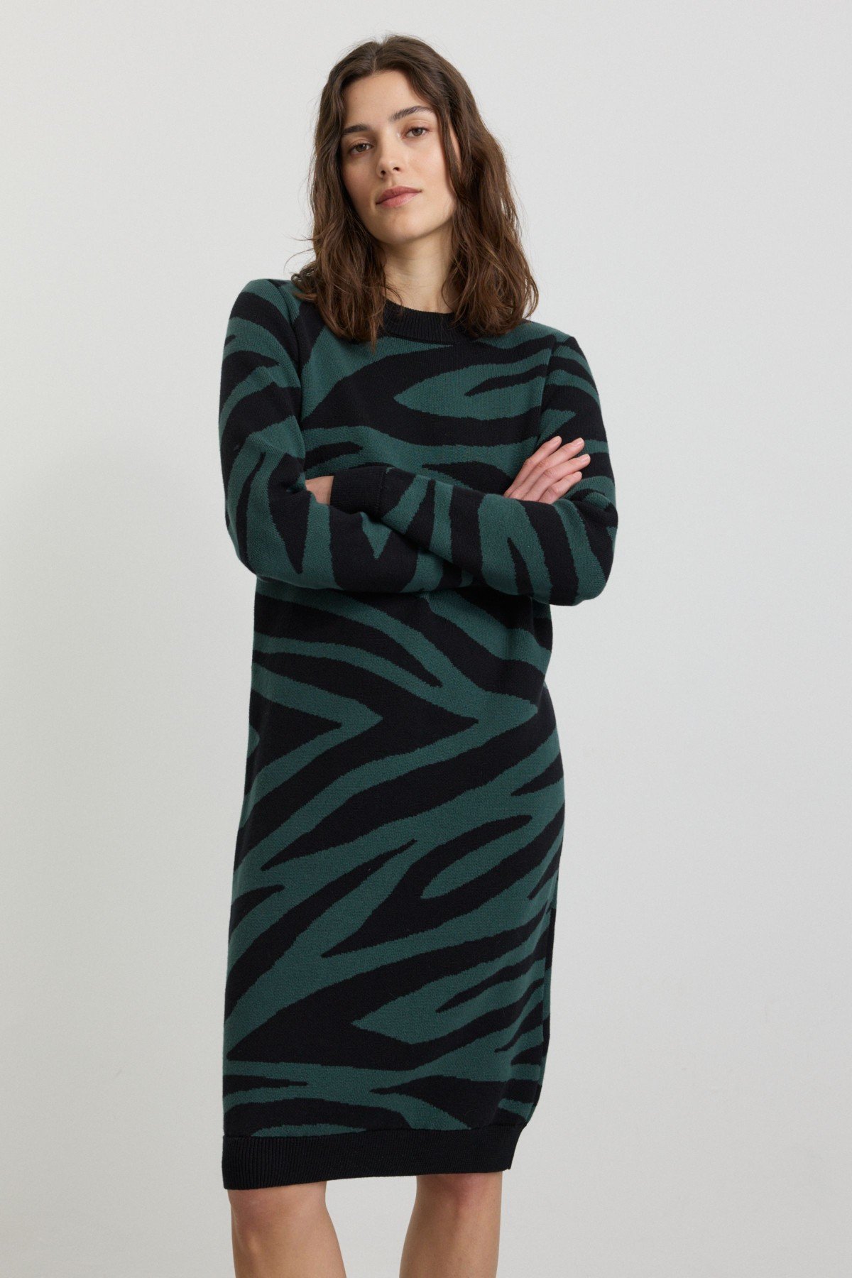 Kleid Amaranthus Zebra Grün von recolution