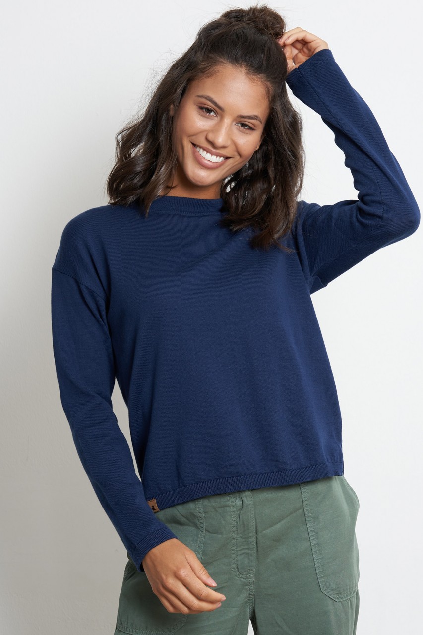 Rib Knit Crew Neck aus Bio Baumwolle, Baumwolle von recolution