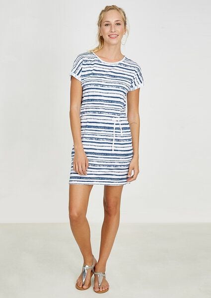 recolution Kleid Shirtdress #STRIPES weiß blau gestreift von recolution