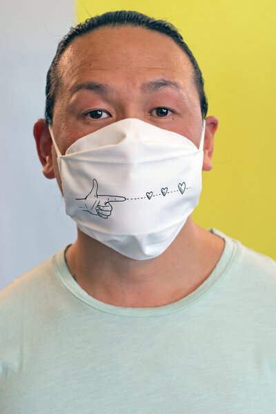 recolution Mund- und Nasen- Maske aus Bio Baumwolle | Face Mask #SPREADLOVE von recolution