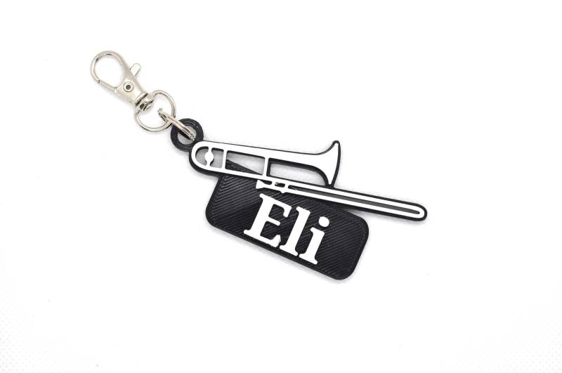 Personalisierter Posaune Schlüsselanhänger Musikinstrument Taschenanhänger von redbeann