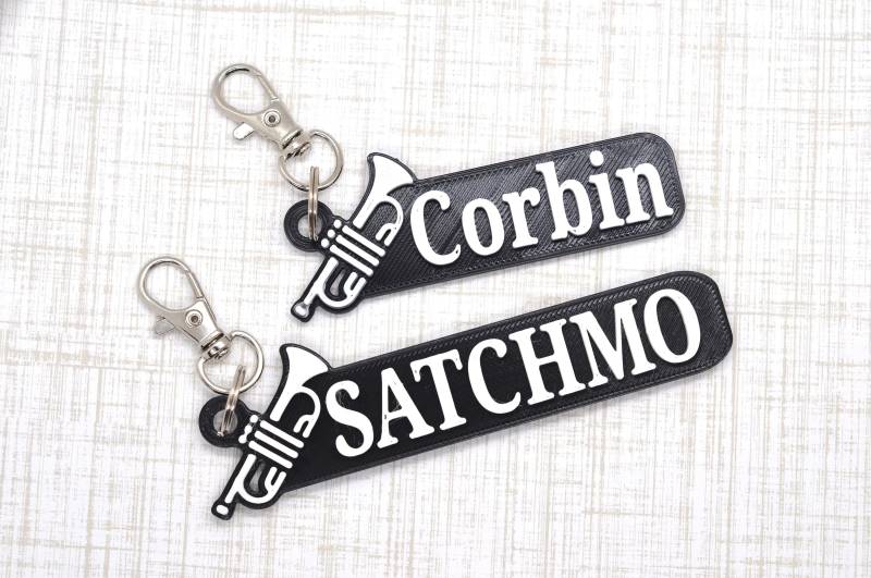 Personalisierter Trompete Schlüsselbund Individueller Musikinstrument Taschenanhänger von redbeann