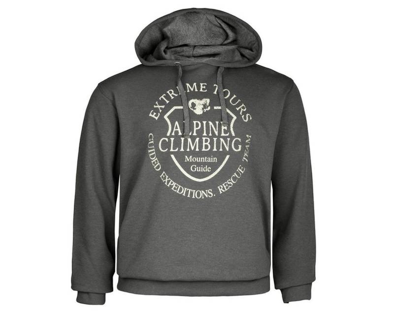 redfield Kapuzensweatshirt Redfield Kapuzen-Sweatshirt anthrazit meliert Print von redfield