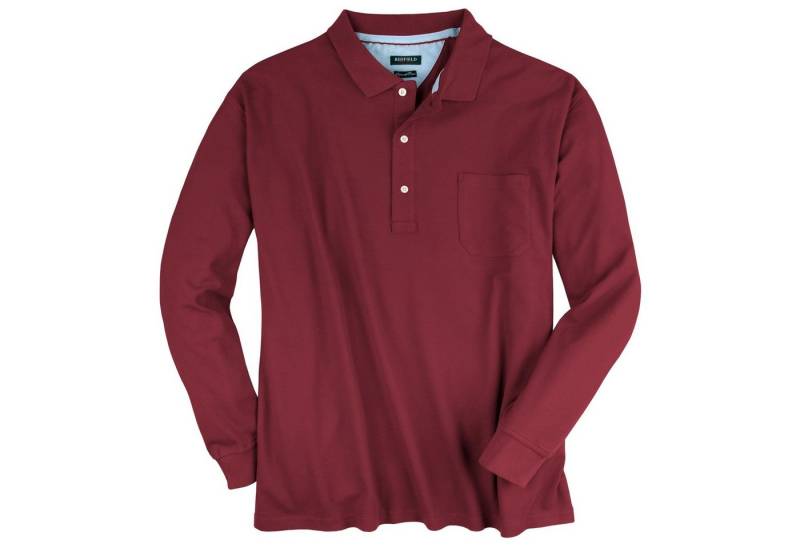 redfield Langarm-Poloshirt Redfield Übergrößen Langarm-Poloshirt weinrot Harry von redfield