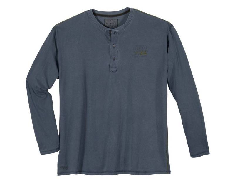 redfield Langarmshirt Redfield Langarmshirt Übergröße blau Vintage Look von redfield