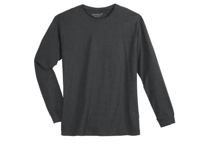 redfield Langarmshirt Redfield Langarmshirt anthrazit melange Übergröße von redfield