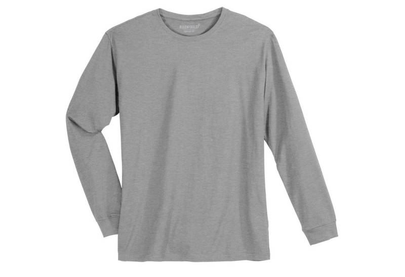 redfield Langarmshirt Redfield Langarmshirt grau melange Übergröße von redfield
