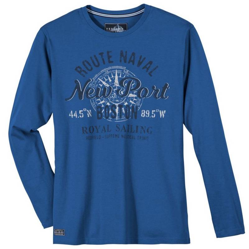 redfield Langarmshirt Redfield Langarmshirt Übergröße blau Print New Port von redfield