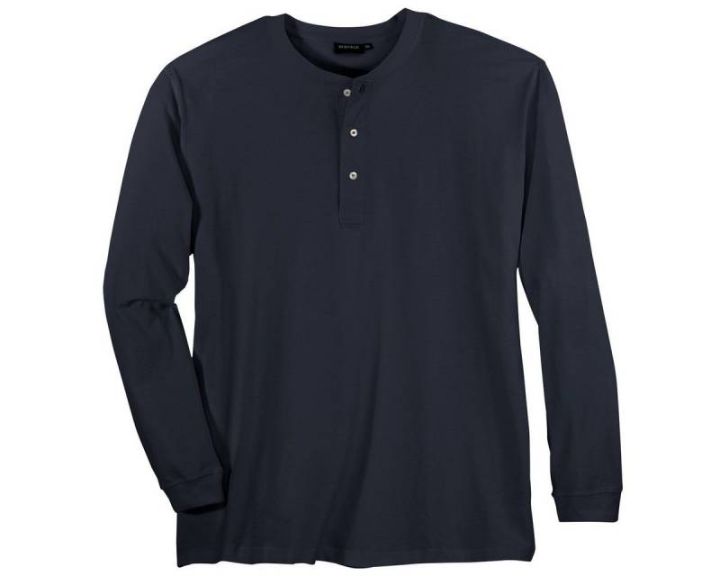 redfield Langarmshirt Serafino Langarmshirt XXL Redfield Übergröße navy von redfield