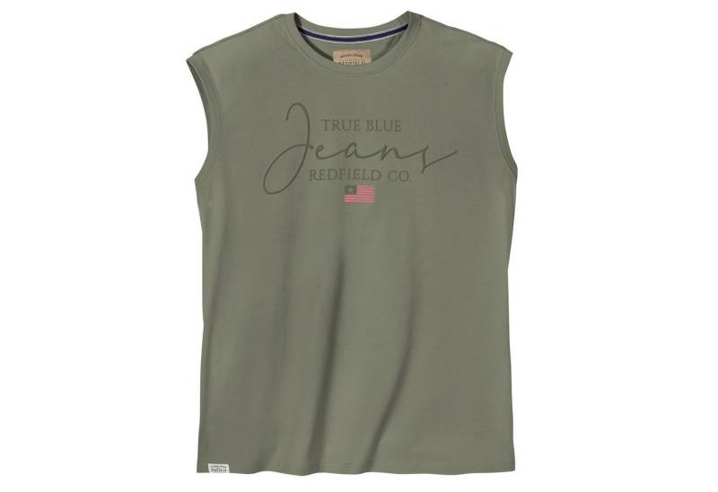 redfield Muscleshirt Redfield Übergrößen Muskelshirt Print Jeans oliv von redfield
