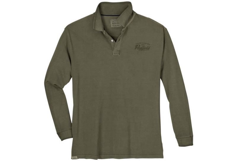 redfield Poloshirt Redfield Übergrößen Langarm-Polo Vintage khaki von redfield