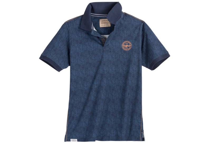 redfield Poloshirt Redfield Poloshirt XXL Denim-Alloverprint denimblau von redfield