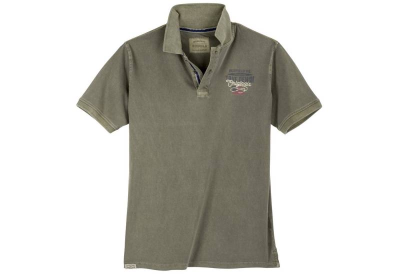 redfield Poloshirt Redfield Poloshirt XXL Vintage Brustprint oliv von redfield