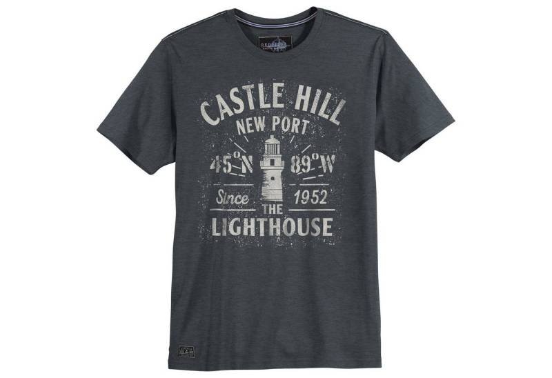 redfield Rundhalsshirt Redfield XXL T-Shirt Castle Hill anthrazit melange von redfield