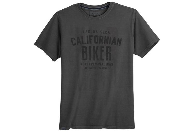 redfield Rundhalsshirt Redfield T-Shirt Übergröße schwarz Californian Biker von redfield